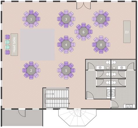 banquet hall floor plan template